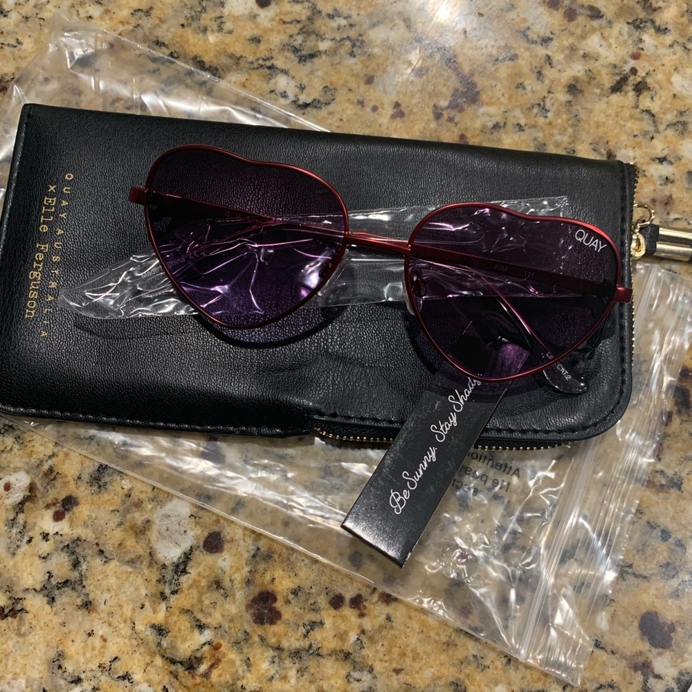 Quay heart shaped sunglasses